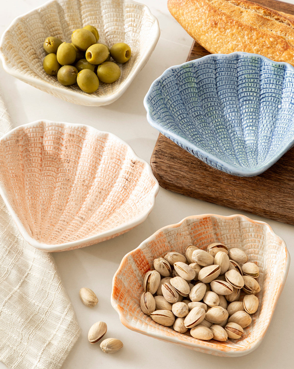 Aurelie Shell Shaped Bowls (Set of 4)