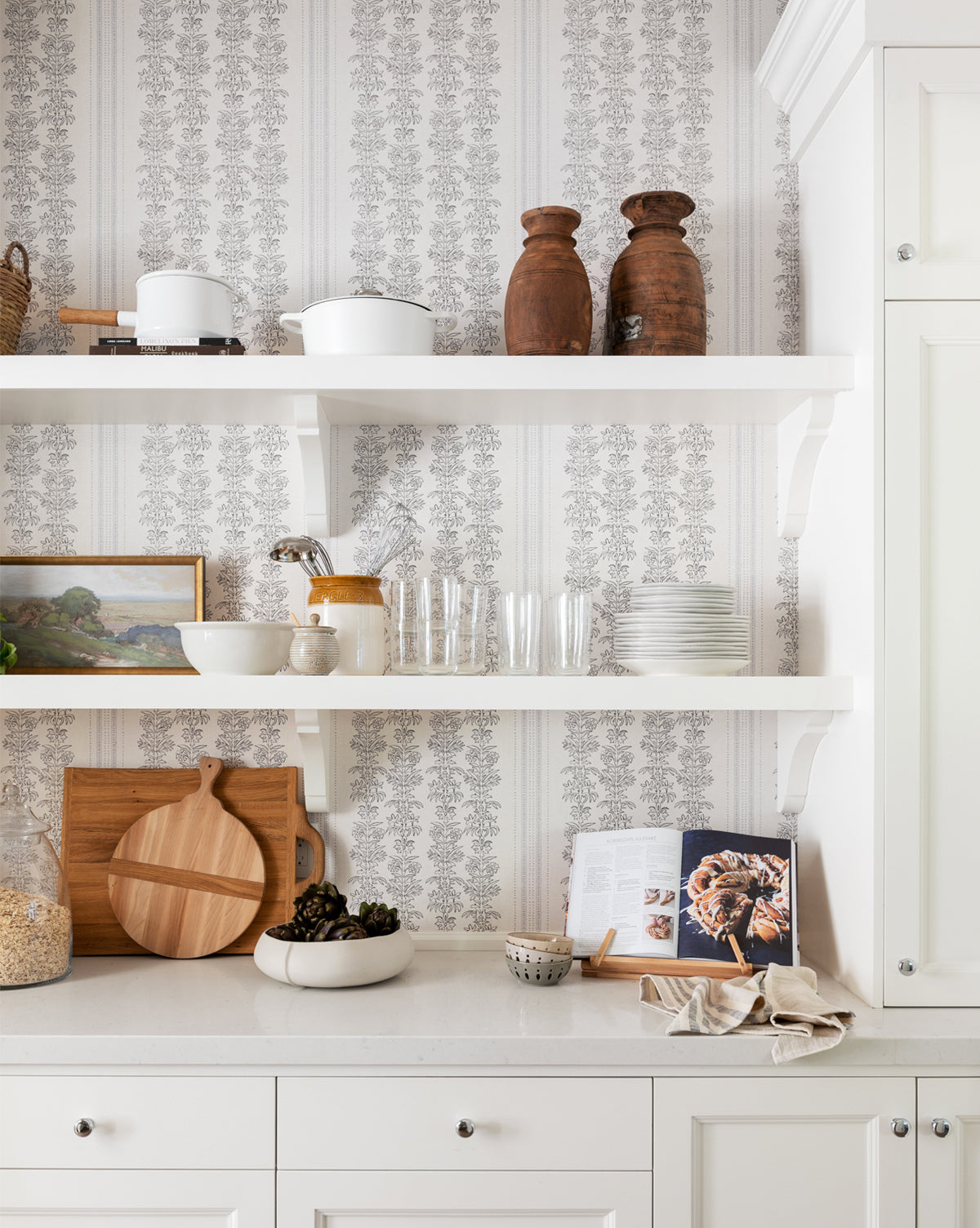 Demi Floral Stripe Wallpaper